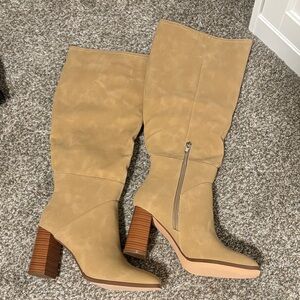Tan Knee-High Women's Boots